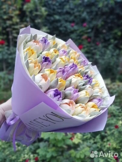 Зефирные тюльпаны. 8 марта букеты