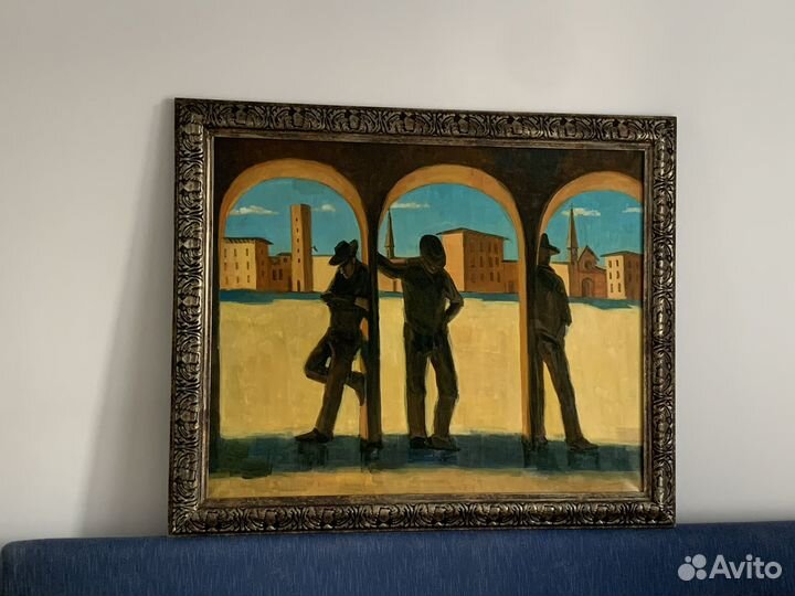 Картина холст масло в раме «Где-то в Италии»90х110