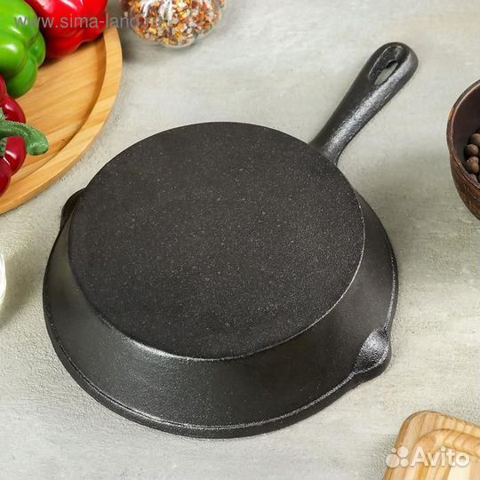 Сковорода чугунная Доляна «Вилфред», d20 см, 2 сли