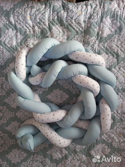 Бортики в кроватку косичка