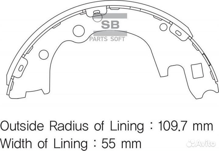Sangsin brake SA135 Колодки барабанные hyundai H-1