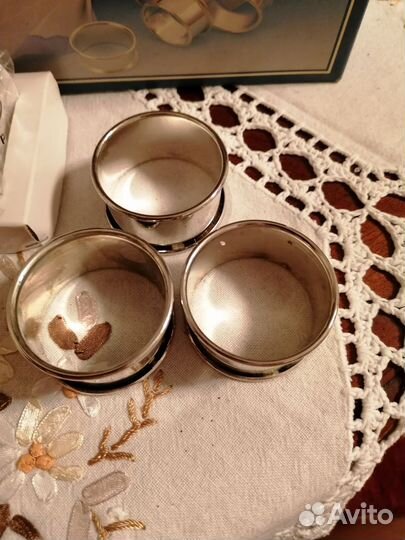 12 штук. Винтаж.Кольца для салфеток. Посеребрение