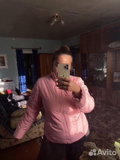 Куртка демисезонная розовая L 48