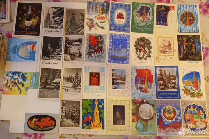 Открытки советские СССР Новый год 2