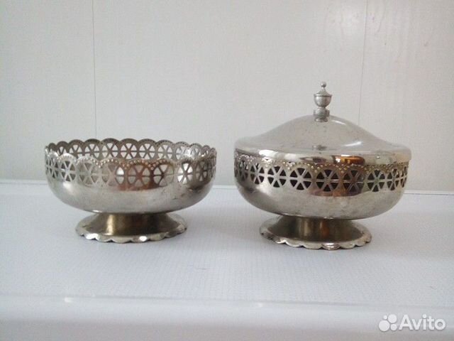 Конфетница сахарница Мельхиор