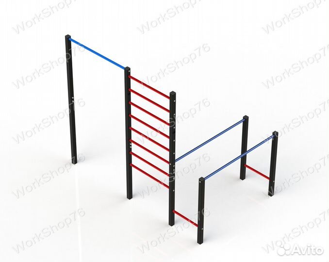 Уличный турник брусья шведская стенка качели