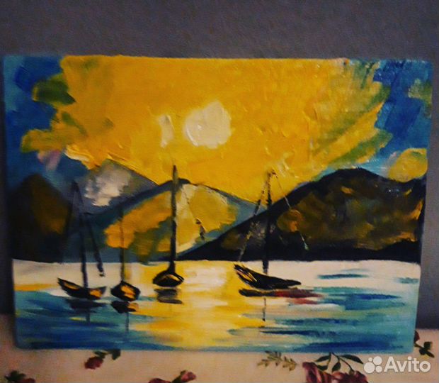 Картина маслом. Мечты о море, подарок