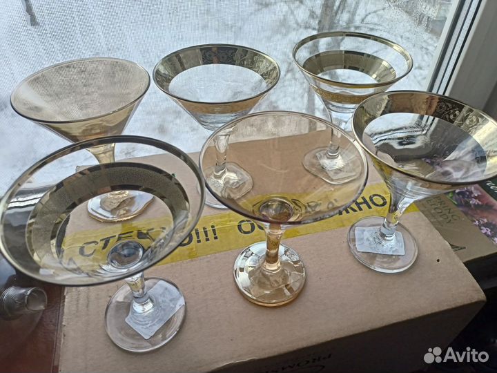 Набор стаканов под мартини 6 штук