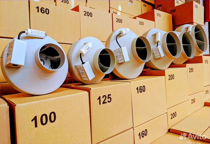 Канальный вентилятор 100-315мм приточный