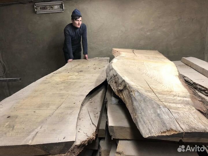 Слэб сухой дуб от 50-80 мм