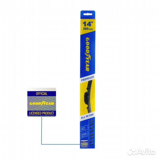 Щетка стеклоочистителя бескаркасная premium 360мм