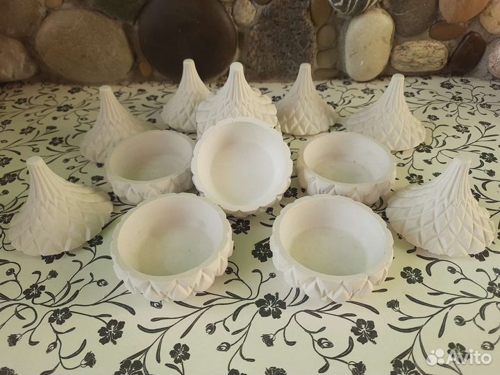 Гипсовая шкатулка или подсвечник