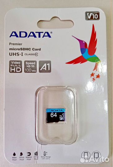 Карта памяти adata micro sd 64 очень быстрая