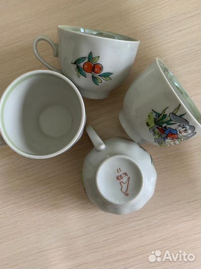 Детские чашки с блюдцем