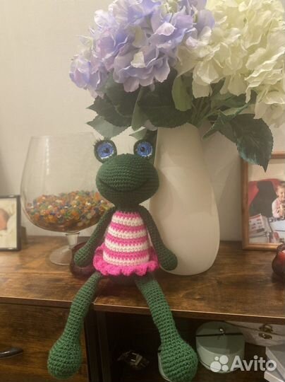 Вязаные игрушки лягушка
