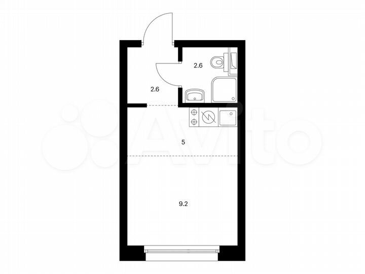 Квартира-студия, 19,4 м², 11/14 эт.