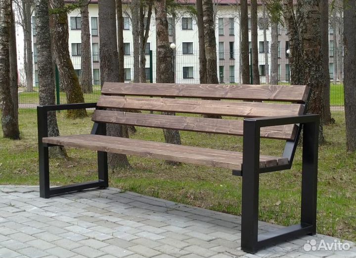 Скамейка лофт для дома, дачи, парка