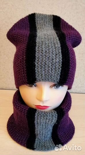 Комплект шапка и снуд