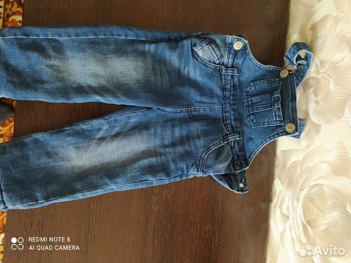 Джинсовый комбинезон для мальчика 86