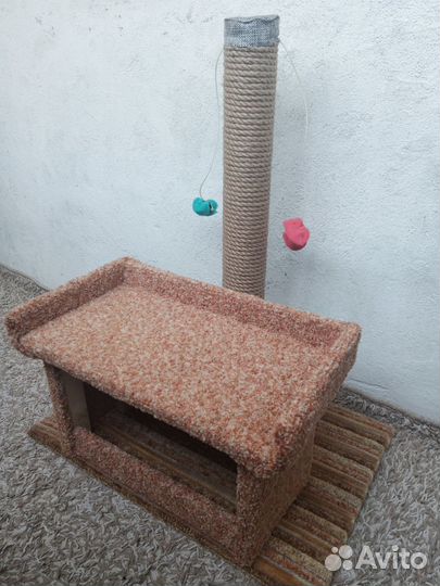 Когтеточка домик для кошки новый