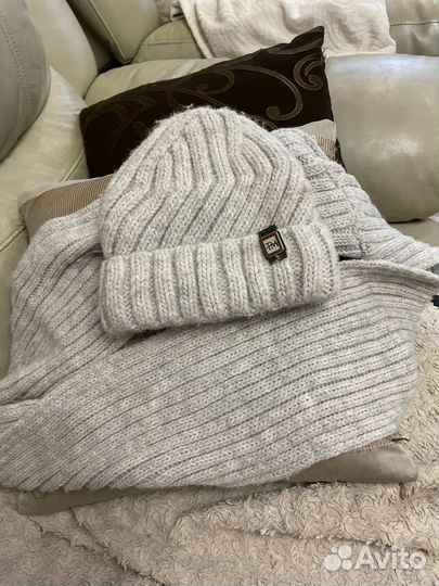 Шапка и снуд женский, подростковый