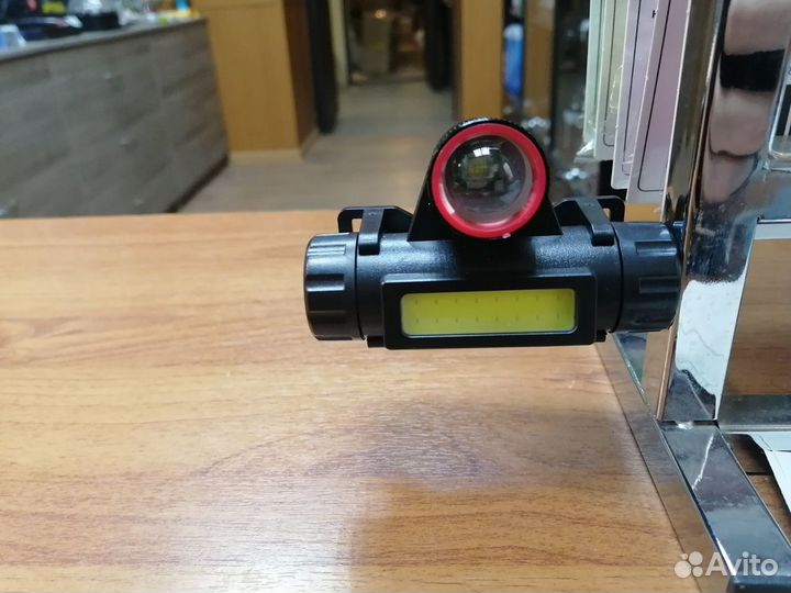 Аккумуляторный налобный фонарь с магнитом, новый