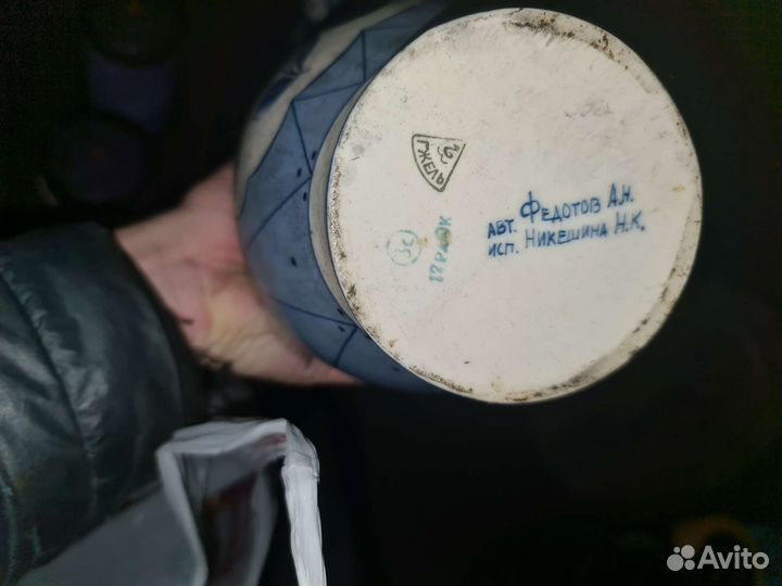 Вазы, кувшин гжель, кобальт