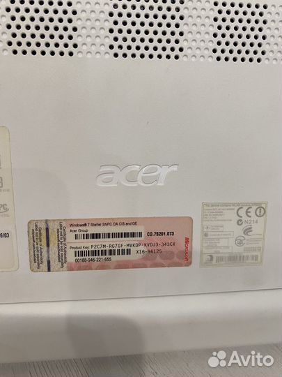 Нетбук acer aspire one