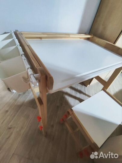 Детский стол IKEA флисат со стулом комплект