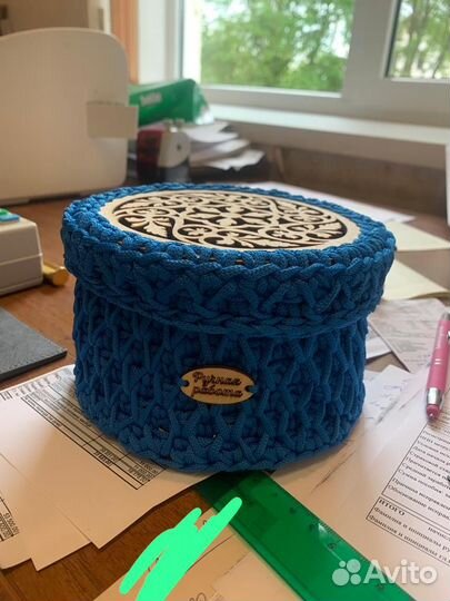 Вязаная шкатулка