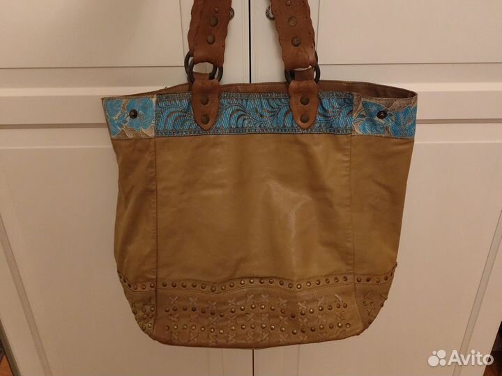 Сумка натуральная кожа коричневая