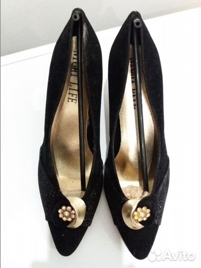 Туфли замшевые р. 36 б/у