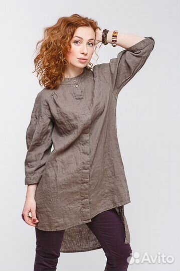 Рубашка-бохо изо льна 6/9, Кайрос