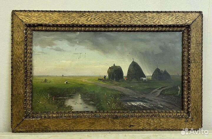 Картина старинная, конец 19 века
