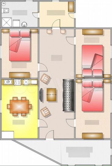 Дом 107 м² на участке 15 сот.