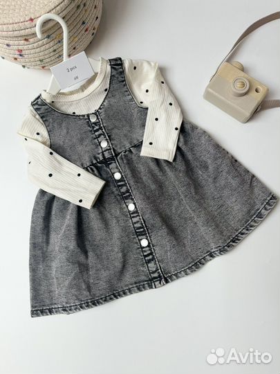 Платье сарафан на девочку h&m 74 86 92