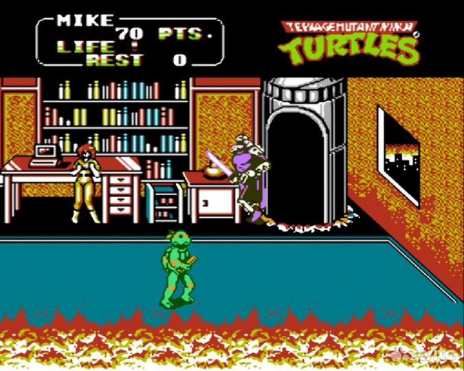 Игра Черепашки-ниндзя 2 для Dendy