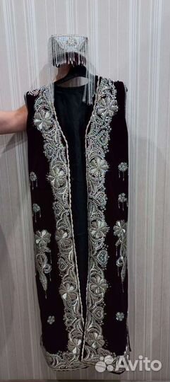 Восточный женский халат, тюбетейка. Ручная работа