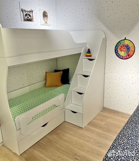 Двухъярусная кровать детская 90х200