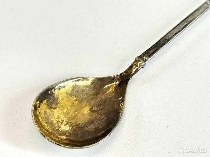 Кофейная ложка Мстера Мельхиор мнц 6юм Винтаж