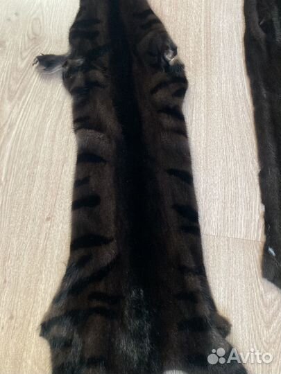 Шкурки норки, раскроеные