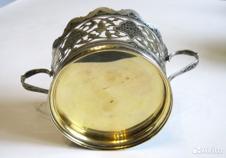 Серебряная вазочка-конфетница, Кубачи, СССР