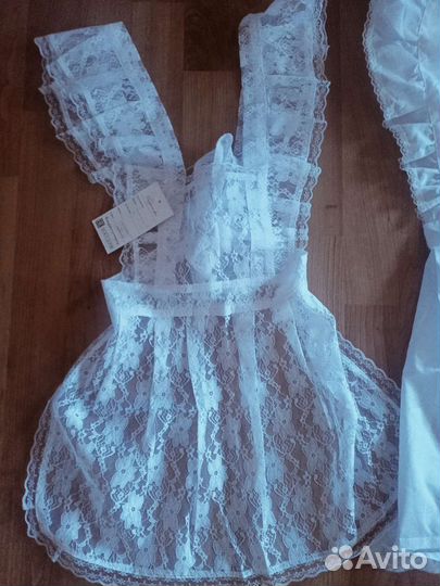 Белый школьный фартук