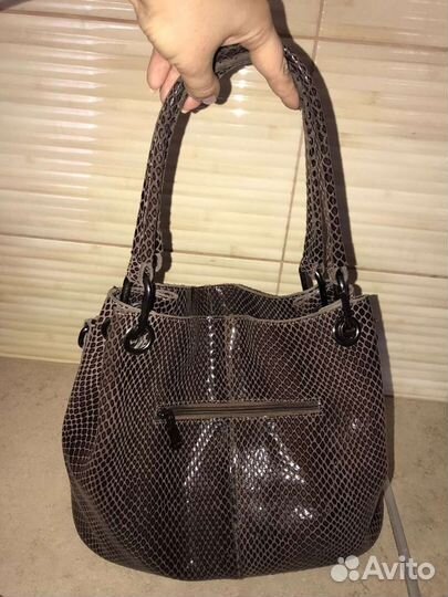 Сумка натуральная кожа бежевая