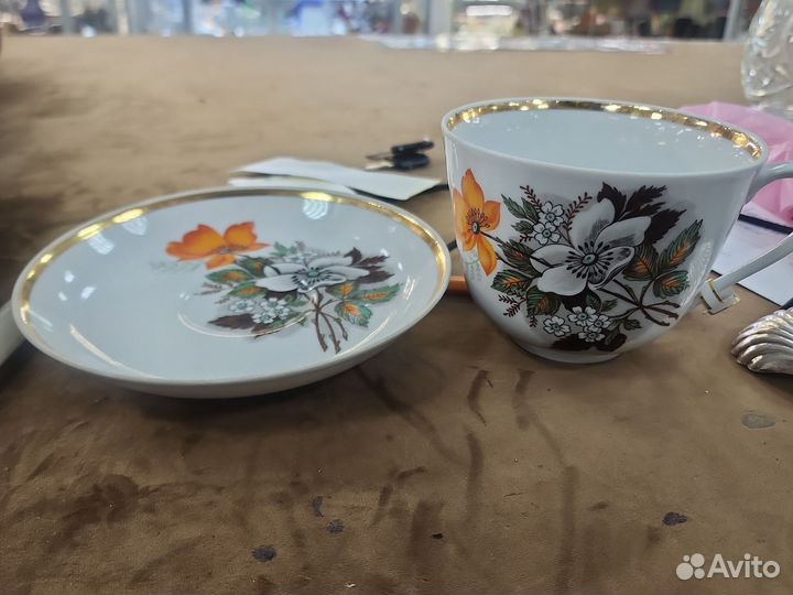 Чайная пара Дулево гигант