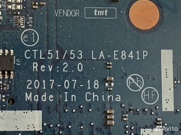 Материнская плата HP LA-E841P донор