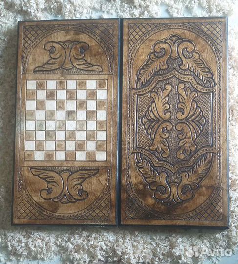 Нарды шахматы ручной работы резные