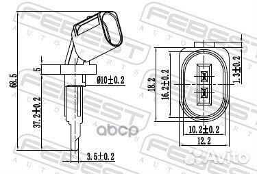 Датчик abs перед/зад прав/лев 23606018 Febest