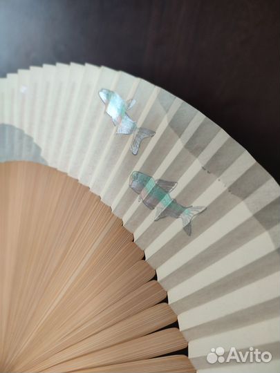 Веер мужской с подписью художника