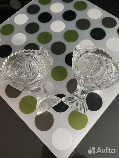 Ваза конфетница хрустальная